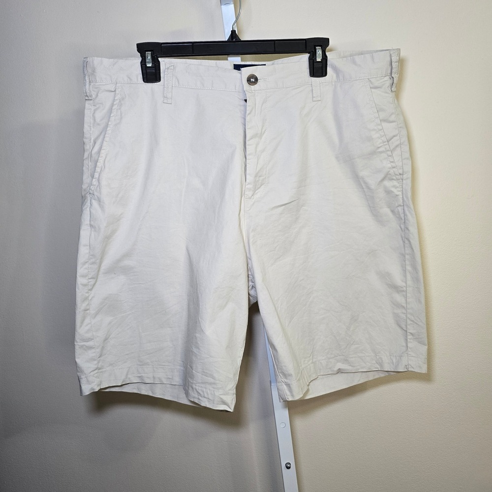 Nautica Mens Deck Shorts Size 38‎ Beige Casual Chino Flat Front